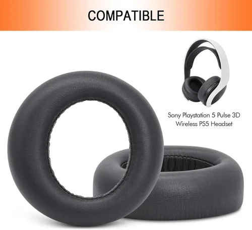 Vista 9 de GVOEARS - Almohadillas de repuesto para auriculares inalámbricos Sony PlayStation 5 PS5 Pulse 3D (tela de malla transpirable)