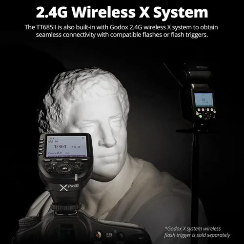 Vista 5 de Godox TT685II-C E-TTL Speedlite sincronización de alta velocidad, sistema inalámbrico X 2.4G compatible con Canon Flash 1100D 1000D 7D 6D 60D 50D