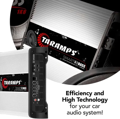Vista 7 de Taramps Smart 3 Bass 0.5 a 2 ohmios 3000 vatios RMS, multiimpedancia, 1 canal, amplificador para subwoofer de coche, clase D de alta potencia