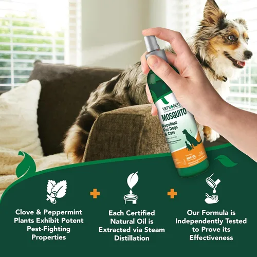 Vista 9 de El mejor repelente natural de mosquitos para perros y gatos usado por veterinarios, 8 oz, fabricado en EE. UU.