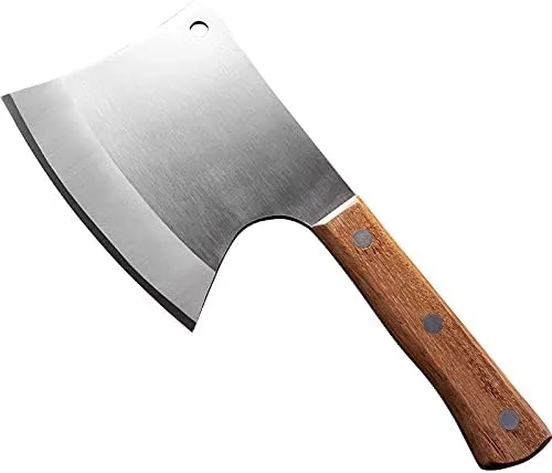 MAYiT Cuchillo de carnicero para carne, cuchillo de hacha engrosada, cuchillo de carnicero de hueso grueso, machete de hueso grueso, cuchillo de