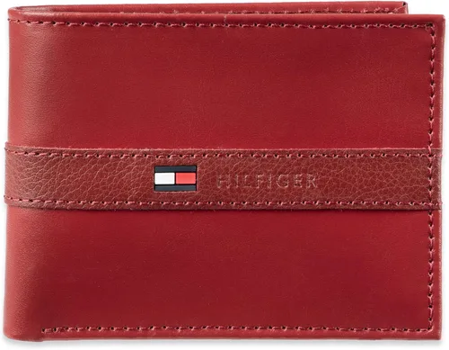 Vista 11 de Tommy Hilfiger Billetera plegable clásica para hombre con ventana de identificación y múltiples ranuras para tarjetas