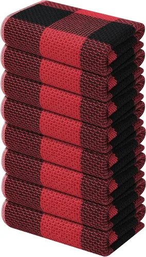 Vista 14 de Mordimy Trapos de cocina a cuadros 100% algodón, 12 x 12 pulgadas, súper suaves y absorbentes, de secado rápido, trapos de cocina para cocina, Beige