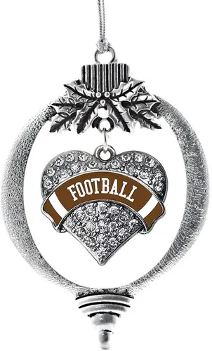 Vista 32 de Inspired Silver Adornos festivos de dije de corazón pave de plata con circonitas cúbicas