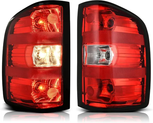 DWVO Luz trasera compatible con Chevy Silverado 1500/2500HD/3500HD 2007-2013 (no compatible con 2007 Classic), 12-14 GMC Sierra 2500HD/07-14 3500HD