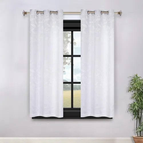 Vista 197 de Superior Cortinas opacas, oscurecimiento de la habitación para dormitorio, bloqueo solar, térmicas, cortinas bohemias modernas, colección de hojas