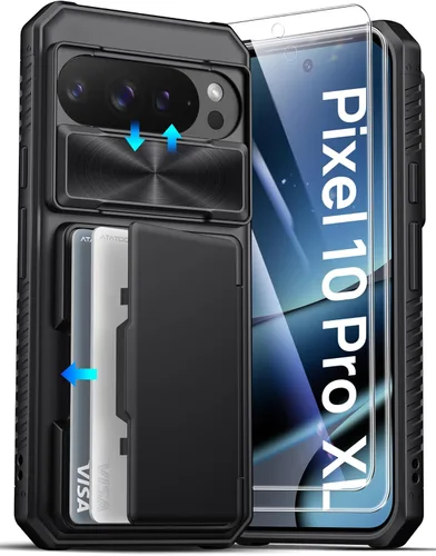 Vista 14 de ATATOO Funda tipo cartera para Google Pixel 10 Pro XL, tarjetero integrado (3-5 tarjetas) [bloqueo RFID] y cubierta de cámara deslizante, protección