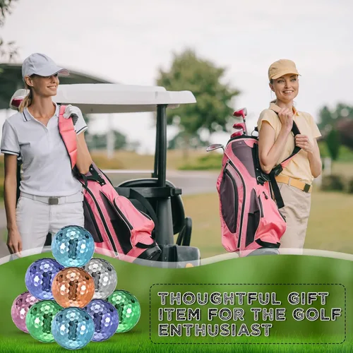 Vista 5 de Hiboom Una docena de bolas de golf metálicas para mujeres, bolas de golf para mujeres para máxima distancia y tiros más rectos, regalo ideal