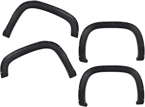 Vista 19 de CROSSDESIGN 4 guardabarros con canards delanteros compatibles con Chevy Camaro ZL1 2010-2015 MB estilo negro