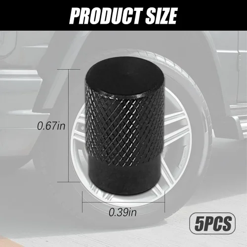 Vista 2 de 5 tapas de vástago de válvula de neumático de automóvil, tapas de vástago de válvula de neumático de aluminio, a prueba de polvo con sello de goma