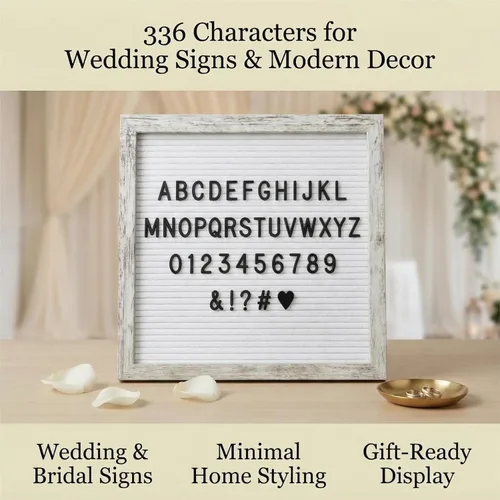 Vista 8 de C Crystal Lemon - Tablero de fieltro para letras, 10 x 10 pulgadas, tablero de madera para mensajes intercambiables, marco de madera, montaje