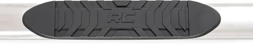 Vista 9 de Rough Country Escalones Nerf ovalados de acero inoxidable para Chevy Silverado y GMC Sierra 1500/2500HD/3500HD (2007-2019) Crew Cab - Rieles