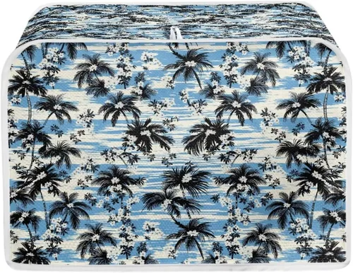 Vista 32 de Talayituse Funda para tostadora con estampado de huellas bohemias de 4 rebanadas para pan, cubierta lavable para tostadora de cocina, cubierta