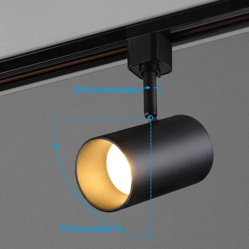 Vista 6 de LEONLITE Paquete de 8 cabezales de luz LED de pista de 18 W 5CCT tipo H, 2700 K/3000 K/3500 K/4000 K/5000 K seleccionables, cabezales de luz de riel