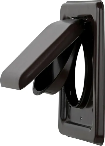 Vista 2 de NO-PEST VENT MetalGuard – Cubierta de ventilación exterior para secadora de doble puerta, 4 pulgadas, acero resistente con recubrimiento en polvo