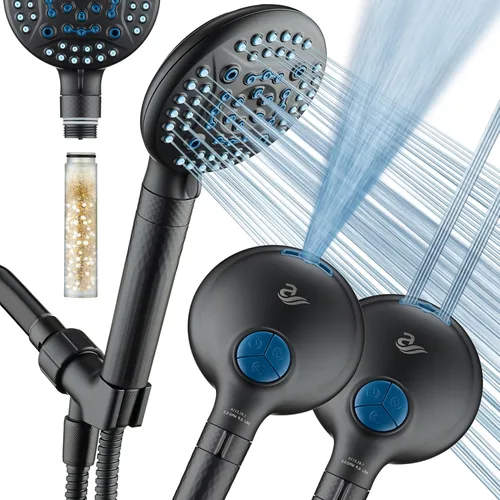 Vista 9 de AquaCare 4X High Pressure 10-mode Filter Handheld Shower Head with Dual Power Wash - Clean Tub, Tile & Pets, Remove Chlorine, Metals & Toxins from