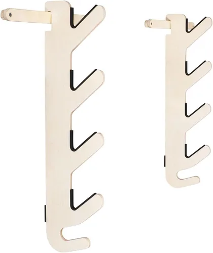 Vista 11 de Grassracks Estante de esquí de bambú - The Hallsteiner Series - Soporte de pared para esquí interior (2 o 3 pares de esquís, bambú)