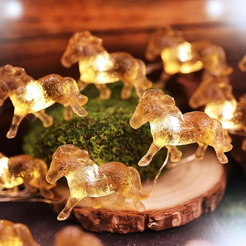 Vista 7 de Guirnalda de luces de poni para exteriores, impermeables, regalos para mujeres, funciona con pilas, decorativas, Acción de Gracias, Navidad, luces