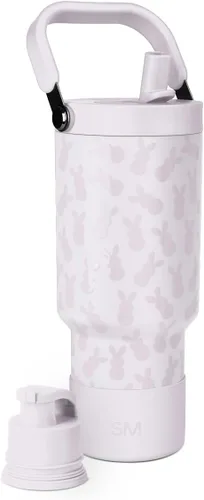 Vista 38 de Simple Modern Trek Pivot Vaso con pajita abatible de 30 oz con asa Botella de agua y protector Tapas intercambiables de pajita y para beber