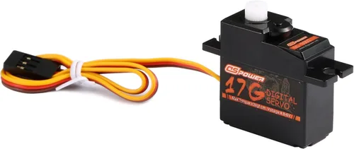 Vista 5 de 2 piezas 17G RC Micro Servo, impermeable RC Mini servo Digital Motor con servo bocina 25T para 1/18 1/16 1/14 RC tanque barco helicóptero avión