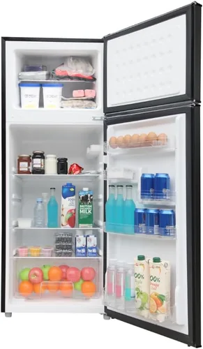 Vista 6 de Hamilton Beach HBFR786BLACK6COM 2 Door Apartment Size Refrigerator with Freezer, 7.5 cu. ft, Retro Black