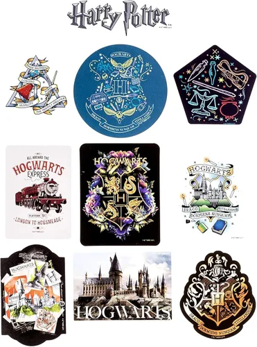 Vista 5 de Conquest Journals Harry Potter Slytherin Hogwarts House - Juego de 5 calcomanías holográficas, impermeables, resistentes a los rayos UV y a