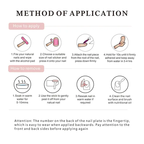 Vista 6 de Uñas Postizas de Mariposa con Purpurina Rosa - 24 piezas de Cobertura Completa Brillantes que se Pegan en Uñas Artificiales Acrílicas