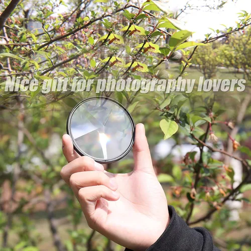 Vista 4 de Andoer Prisma de vidrio caleidoscopio, cámara de prisma de caleidoscopio de 3.031 in, filtro de vidrio, número variable de sujetos, accesorios