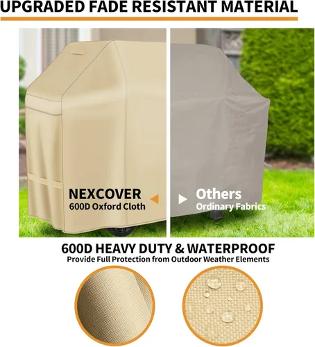 Vista 5 de NEXCOVER Funda para parrilla de gas para barbacoa, 60 pulgadas, impermeable, resistente, resistente a la decoloración y a la intemperie, se adapta a