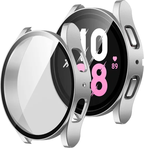 Vista 11 de [Paquete de 2] Funda protectora de pantalla compatible con Samsung Galaxy Watch 5/Galaxy Watch 4 de 1.575 pulgadas, funda protectora ultrafina