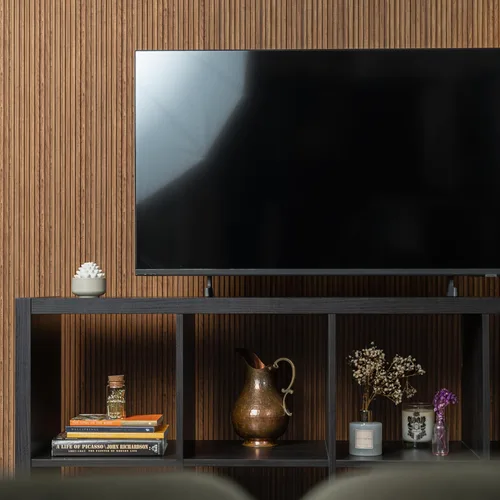 Vista 6 de From Plain To Beautiful In Hours C5102-30p - Paneles de techo de madera de poliestireno delgados de 93.7 x 4.7 pulgadas