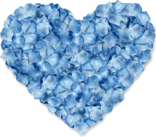 Vista 18 de 1000 pétalos de rosa de seda artificial, para decoración de bodas, fiestas