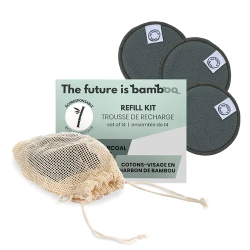 The Future is Bamboo, 14 pcs Reusable Bamboo Makeup Remover Pads | With Washable Laundry Bag | Soft Reusable Face Pad for Facial Cleansing Skincare