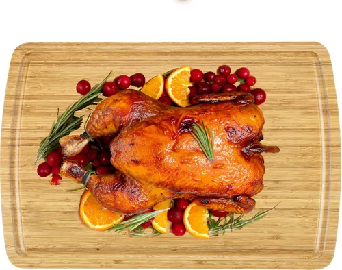 Vista 2 de Fashionwu Tabla de cortar de bambú extragrande de 29.9 in para cocina, tablas de cortar de madera grandes de 30 x 20 pulgadas con ranura para jugos
