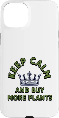 Vista 9 de Keep Calm and Buy More Plants Plant Lover Botanical Art Case for iPhone 16