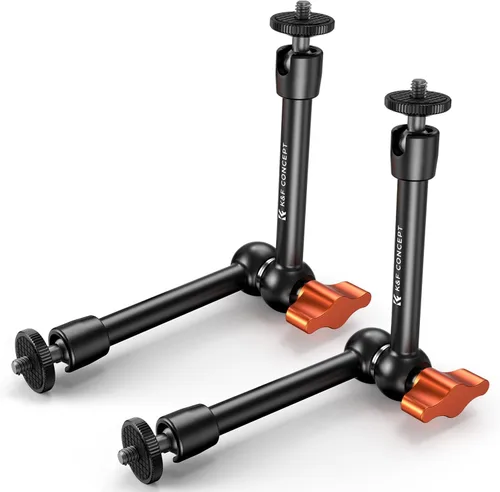 Vista 9 de K&F CONCEPT Kit de Abrazadera de Brazo Mágico de 9.8" con Tornillo de Rosca de 1/4" y 3/8", Cabezales Esféricos de 360°, Soporte de Cámara de Brazo