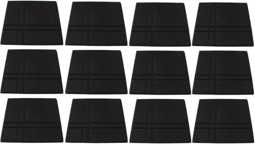 Vista 3 de Yctze 12Pcs Black Polyester Fiber Acoustic Panels - SelfAdhesive Sound Proof Padding for Studios, Home Theaters, and Offices