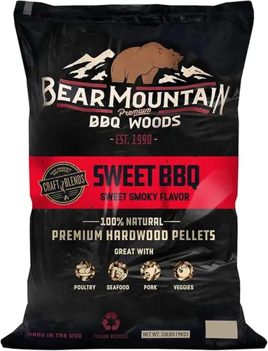 Vista 11 de Bear Mountain - Pellets de madera natural para ahumador, parrilla y barbacoa, 20 libras, aliso, accesorios de pellets de madera dura de primera