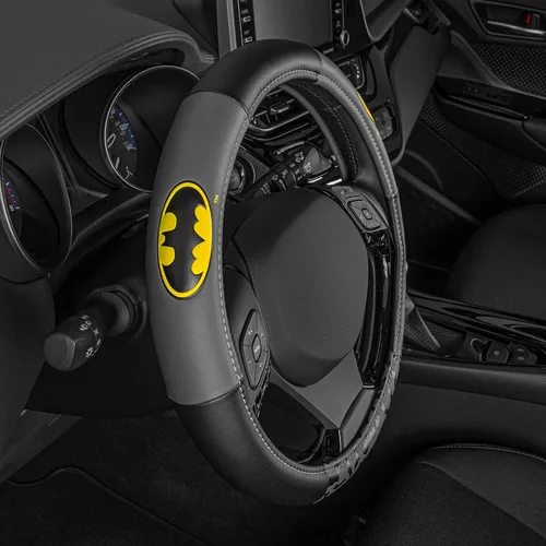 Vista 5 de BDK Warner Bros DC Comics Batman - Funda para volante, agarre ergonómico, tamaño universal de 14.5 a 15.5 pulgadas, protege y aísla tu volante