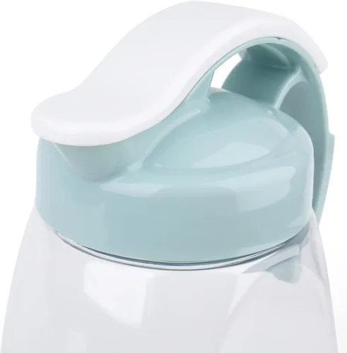 Vista 8 de Frcctre Paquete de 2 jarras de agua de plástico con tapa, jarra hermética transparente de 74 onzas para jugo, café, té helado, limonada, resistente