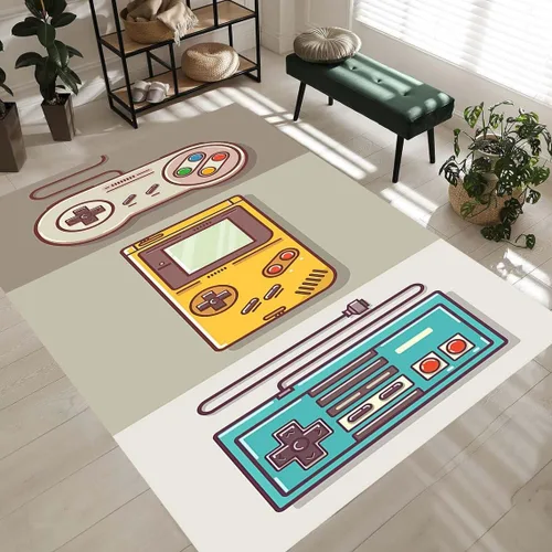 Vista 2 de Retro Gaming Rug, Gamer Decor, Video Game Style, Console Design, Gaming Room, Nostalgic Vibes, Retro Console, Playroom, Game Boy Inspired
