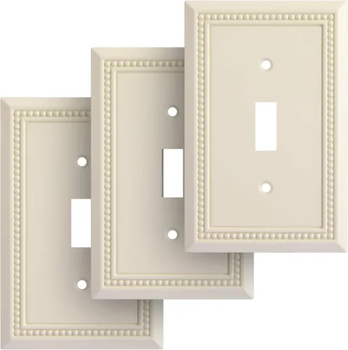 Vista 31 de Sunken Pearls - placa decorativa de pared, placa decorativa de pared, tapa de salida de la placa del interruptor, aleación de zinc sólida y duradera