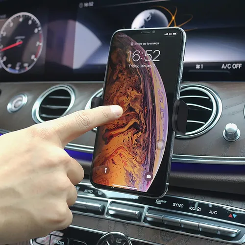 Soporte de teléfono para automóvil para Mercedes Benz-E Class 2017-2023, CLS Class 2019-2023 Soporte de teléfono con bloqueo automático [funda