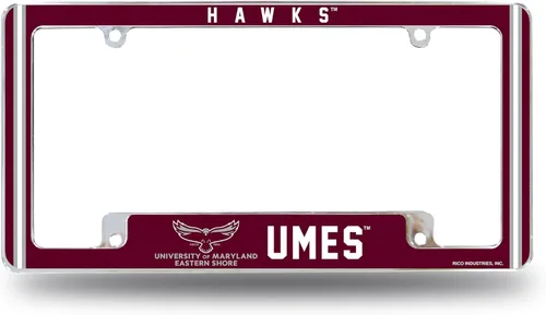 Vista 34 de Rico Industries NCAA Marco de matrícula automotriz estándar cromado de 12" x 6" para automóvil/camión/SUV (escuelas L-M)