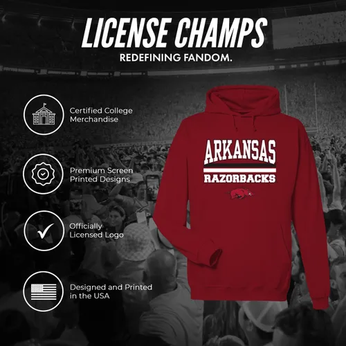 Vista 3 de License Champs Sudadera con capucha Merch oficial de la NCAA College Sudadera con capucha para hombre y mujer Logotipo de Bar Dorado atlético