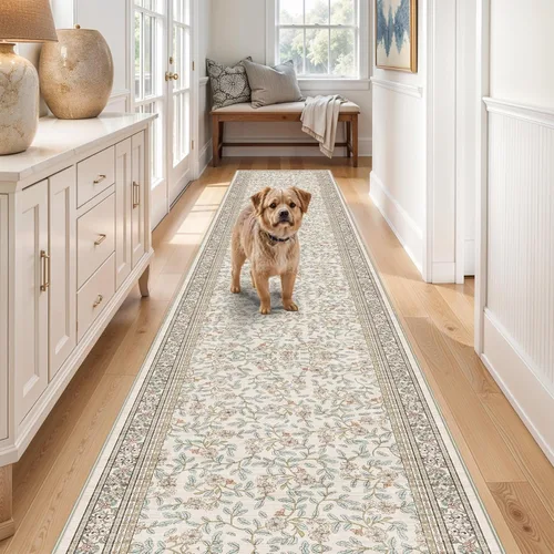 Vista 47 de Alfombra de pasillo lavable de 2 x 3 pies - Alfombra antideslizante resistente a las manchas, alfombras y tapetes de cocina duraderos