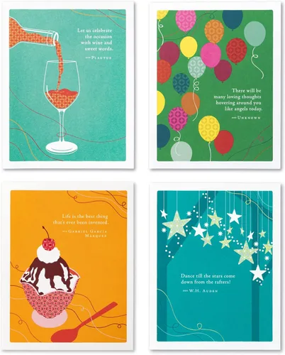 Vista 20 de Compendium Positively Green - Paquete de 4 tarjetas de amistad, pares perfectos (cuatro diseños diferentes, una tarjeta cada uno, con sobres)