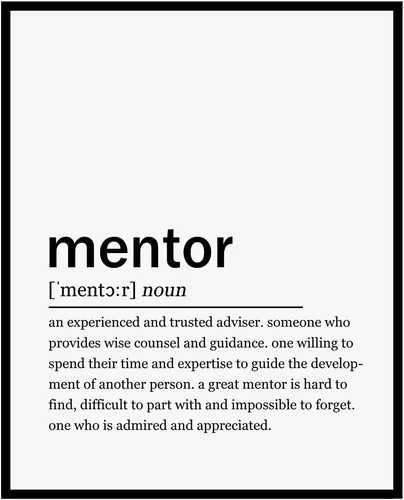 Gift for Mentor Thank You Mentor Print Sign Mentor Definition Print Mentor Appreciation Retirement Gift for Boss Teacher, 8x10 inch - UNFRAMED