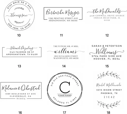 Vista 2 de Sello de Dirección de Devolución Autoentintado Personalizado LOMENTICS, Facilita el Direccionamiento de Devolución - Hasta 18 Diseños - 15 Opciones