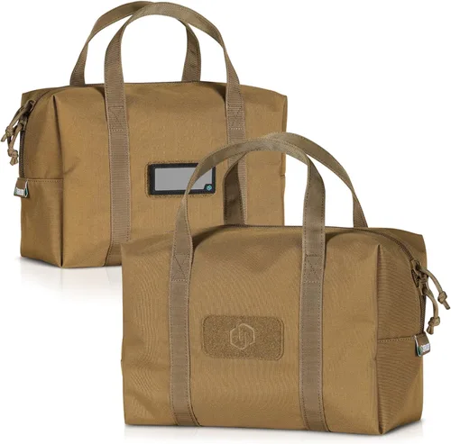 Vista 10 de Savior Equipment Mini transportador táctico de munición bolsa de lona para armas de fuego, bolsa de transporte de bolsa EDC, parches